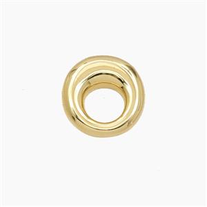 Copper Circle Beads Gold Plated, approx 13-13.5mm