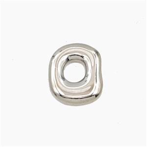 Copper Circle Beads Platinum Plated, approx 11-13mm