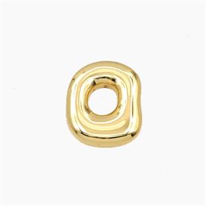 Copper Circle Beads Gold Plated, approx 11-13mm