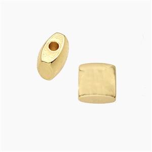 Copper Bead, Gold Plated, approx 6x8x8mm