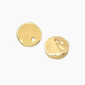 Copper Bead, Gold Plated, approx 10mm