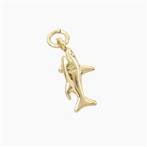 Copper Shark Pendant Gold Plated, approx 8-13.5mm