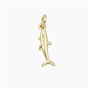 Copper Shark Pendant Gold Plated, approx 5-15mm