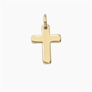 Copper Cross Pendant Gold Plated, approx 10-13mm