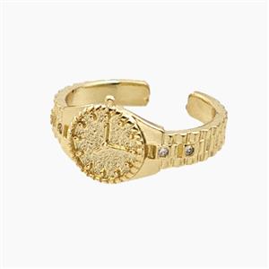 Copper Wristwatch Rings Gold Plated, approx 9mm, 18mm dia