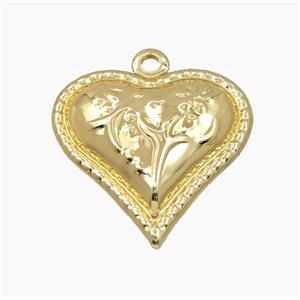 Copper Pendant, Gold Plated, approx 30mm