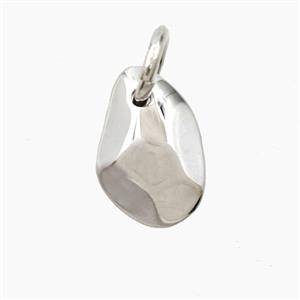 Copper Pendant Pave Zircon, Gold Plated, approx 11-16mm