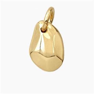 Copper Pendant Pave Zircon, Gold Plated, approx 11-16mm