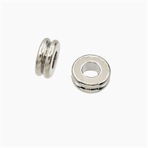 Copper Heishi Spacer Beads Platinum Plated, approx 9mm