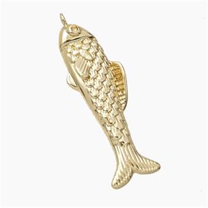 Copper Fish Pendant Gold Plated, approx 12-38mm