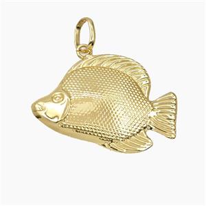 Copper Fish Pendant Gold Plated, approx 35-45mm