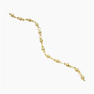 Copper Chain Gold Plated, approx 2.5mm, 90mm length