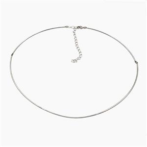 Copper Necklace Chain Platinum Plated, approx 1.4mm, 13cm dia