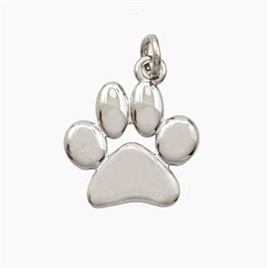 Copper Paws Pendant Platinum Plated, approx 16mm