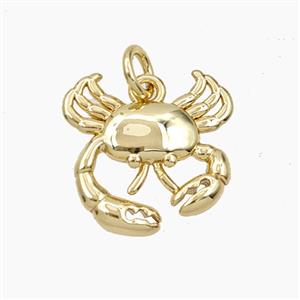 Copper Crab Pendant Gold Plated, approx 16mm