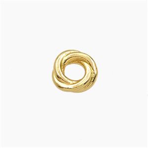 Copper Rings Beads Gold Plated, approx 8mm