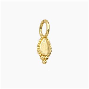 Copper Teardrop Pendant Gold Plated, approx 5-14mm
