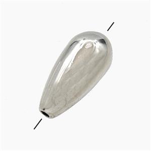 Copper Teardrop Beads Platinum Plated, approx 8-17mm