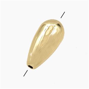 Copper Teardrop Beads Gold Plated, approx 8-17mm
