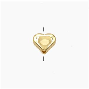 Copper Heart Beads Gold Plated, approx 6mm