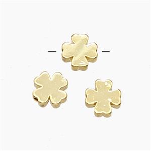 Copper Clover Beads Gold Plated, approx 6mm