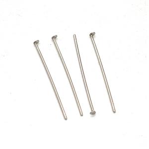 Copper T-Head Pins Platinum Plated, approx 20mm length