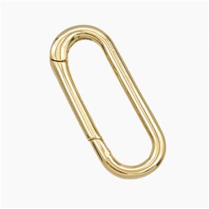 Copper Carabiner Clasp Gold Plated, approx 10-25mm