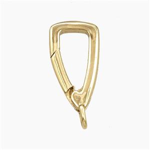 Copper Carabiner Clasp Gold Plated, approx 9-17mm