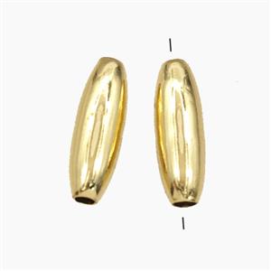 Copper Rice Beads Gold Plated, approx 5-15mm