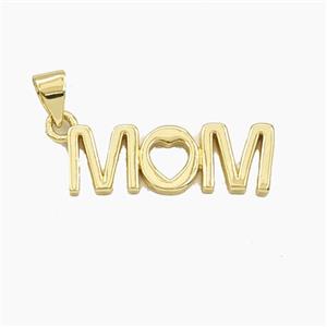 Copper MOM Pendant Gold Plated, approx 8-23mm