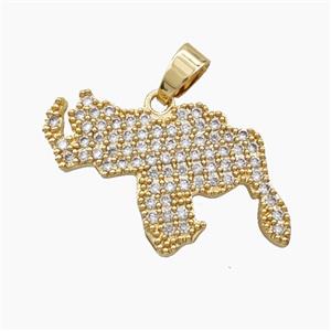 Copper Map Charms Pendant Pave Zirconia Gold Plated, approx 18-30mm