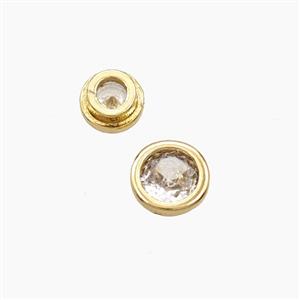 White Cubic Zirconia Star Beads Prong-Set No-Hole, approx 6.5mm