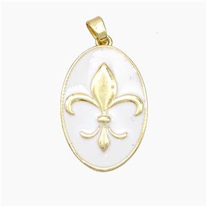 Enamel Copper Pendant, Gold plated, approx 16-24mm