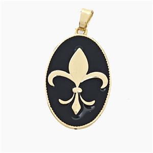 Enamel Copper Pendant, Gold plated, approx 16-24mm