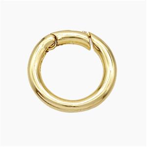 Copper Carabiner Clasp 18K Gold Plated, approx 18mm dia