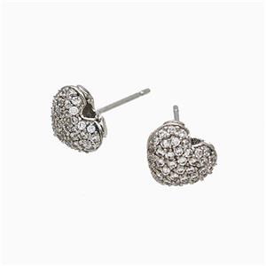 Copper Necklace Pave Zircon, Gold Plated, approx 9mm
