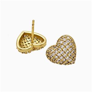 Copper Necklace Pave Zircon, Gold Plated, approx 12mm