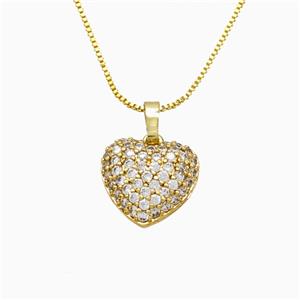 Copper Necklace Pave Zircon, Gold Plated, approx 14mm, 1mm, 46cm length