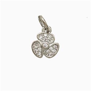 Copper Pendant Pave Zircon, Gold Plated, approx 8mm