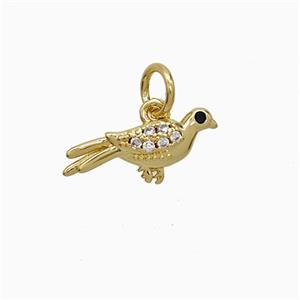 Copper Pendant Pave Zircon, Gold Plated, approx 7-15mm