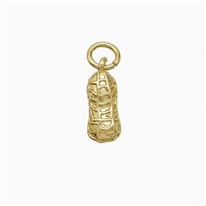 Copper Peanut Pendant Gold Plated, approx 5-10mm