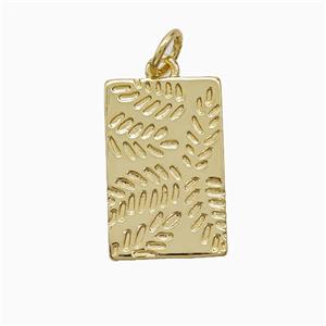 Copper Pendant Pave Zircon, Gold Plated, approx 11-17mm