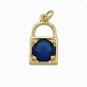 Copper Pendant Pave Zircon, Gold Plated, approx 10-16mm