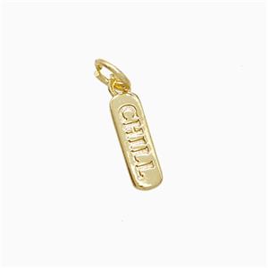 Copper Chill Pendant Stick Gold Plated, approx 4-12mm