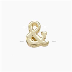 Copper Symbols Beads 2holes Gold Plated, approx 11mm