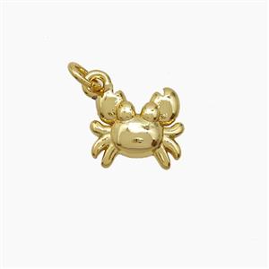 Copper Crab Pendant Gold Plated, approx 8-9mm