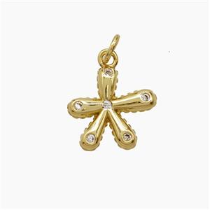 Copper Pendant, Gold Plated, approx 11mm