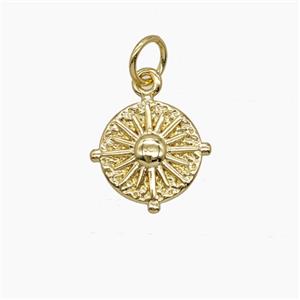 Copper Pendant, Gold Plated, approx 10mm