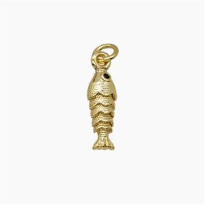 Copper Fish Pendant Gold Plated, approx 4.5-12mm