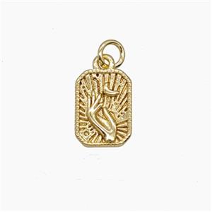 Copper Pendant, Gold Plated, approx 7.5-10mm